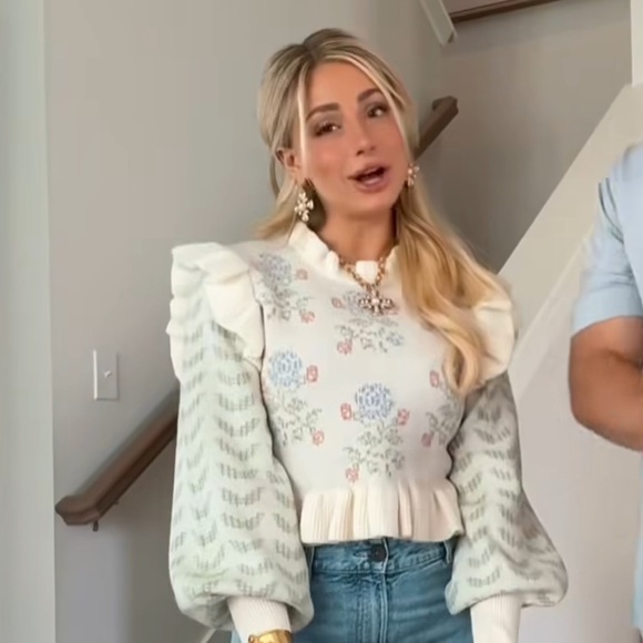 Mable Floral Knit Sweater and Skirt Set. Size Medium. New with tag - Picture 9 of 9